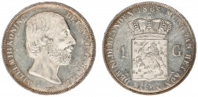 Koninkrijk NL Willem III (1849-1890) - 1 Gulden 1865 (Sch. 617) - good XF
