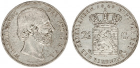 Koninkrijk NL Willem III (1849-1890) - 2½ Gulden 1849 (Sch. 575) - VF/XF