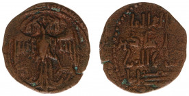 Arabian Empires - Ayyubid-Seljuq - Zangids of Sinjar - Imad al-Din Zangi (AH565-594 / AD1169-1197) - AE dirham, date indistinct, Sinjar (A.1879.2, S/S...