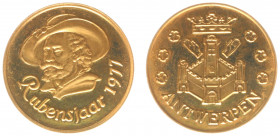 Netherlands - Medal 'Antwerpen' - gold 6,43 gram - UNC