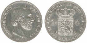 Koninkrijk NL Willem III (1849-1890) - 2½ Gulden 1852a with point (Sch. 578a) - g.XF