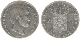 Koninkrijk NL Willem III (1849-1890) - 2½ Gulden 1853 (Sch. 579/S) - F/VF