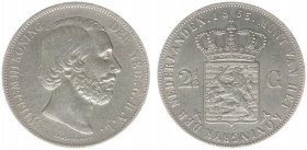 Koninkrijk NL Willem III (1849-1890) - 2½ Gulden 1853 (Sch. 579/S) - a.VF