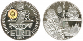 Netherlands - 200 Euro 1997 Amsterdam - 2 gram gold / 155,5 gram silver - Proof