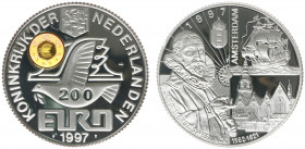 Netherlands - 200 Euro 1997 Amsterdam - 2 gram gold / 155,5 gram silver - Proof