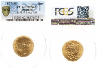 Australia - Victoria (1837-1901) - Sovereign 1877-S (KM6, S.3855, Fr.11) - Obv: Young head left / Rev: Crowned shield within wreath - Gold - PCGS MS62...