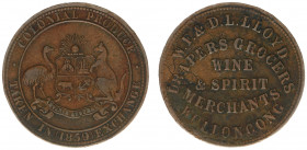 Australia - Medals & Tokens - Privet Token (1859) - Wollongong, New South Wales, (KM Tn150), W.F. & D.L. Lloyd - F