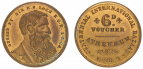 Australia - Medals & Tokens - Centennial International Exhibition Bazaar 1888, Melbourne - Obv: Bust Sir Henry Loch right with long beard / Rev: At ce...