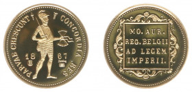 Netherlands - Medal 'Het waardevolste Goud van Nederland - dubbele Dukaat 1867' - Gold 3.5 gram .585 - Proof, issued by HNM