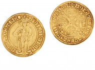 Austria - Empire - Archduke Sigismund (1446-1490) - Goldgulden nd. (1477-83), Hall (M&D5, M&T44, Fr.6) - Obv: Sigismund standing facing, holding scept...