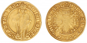 Austria - Empire - Archduke Sigismund (1446-1490) - Goldgulden nd. (1477-83), Hall (M&D5, M&T44, Fr.6) - Obv: Sigismund standing facing, holding scept...