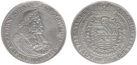 Austria - Empire - Leopold I (1657-1705) - 2 Taler 1678/75 IA-N, Graz, mm. Johann Anton Nowak, overdate variety (KM1268, Her.566, Dav.292) - Obv: Laur...
