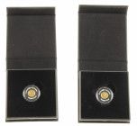 Netherlands - Two medals 'Koninklijke dynastie' - Willem Alexander and Maxima - 2x 0,7 gram 14 carat gold - proof