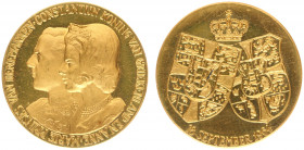 Miscellaneous - Medal 'Marriage Anne-Marie of Denmark & Constantin of Greece, 16 September 1964' - Gold 8.55 g. .750 - Proof