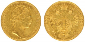 Austria - Empire - Franz Joseph I (1848-1916) - Ducat 1853-A (KM2263, Her.76, ANK1, Fr.490) - Obv: Laureate head right / Rev: Crowned double headed im...