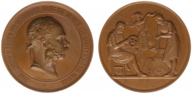 Austria - Medals & Tokens - 1873 - Medal 'Weltausstellung in Wien - dem Mittarbeiter' door J. Tautenhayn & K. Schwenzer (Hauser2911) - Obv. Bust Franz...