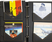 Belgium - Importa albums with Belgian coin sets from 1982-88 to 2001 (14 pieces)