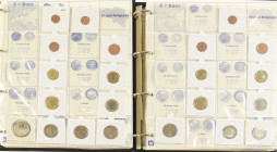 Euro's - 2 albums Euro coins (2-1-0,50-0,20-0,10-0,05-0,02-0,01) collected by country and date 2005-06