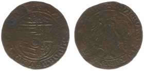 ca. 1490-1550 - Rekenpenning Vlaanderen 'Venus penny jeton' (Groen.60ff) - VZ Wapen Philips de Schone / KZ Naakte vrouw met schaamdoek bedekt, chantep...
