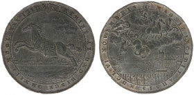Historiepenningen - 1650 - Medal 'Overlijden van Prins Willem II na zijn mislukte aanval op Amsterdam' by Sebastiaan Dadler (vL.353, Maué76) - Obv. Ho...