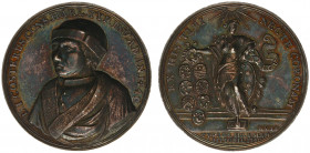 Historiepenningen - 1740 - Medal 'Derde eeuwfeest van de uitvinding van de Boekdrukkunst door L.J. Coster te Haarlem' by N. van Swinderen (VvL.148) - ...