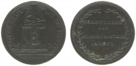 Historiepenningen - 1804 - Medal 'Oprichting der verenigde Comptoiren van 's Lands en Stads Impost te Amsterdam' door H. de Heus (vvL889) - Obv. Ancho...