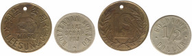 Plantagegeld / Plantation tokens - Rotterdam Borneo Maatschappij - ½ Dollar c.1881 -c.1896 (LaBe 354 / LaWe 735 / Scho. 1120) - Obv. In the centre: Ma...