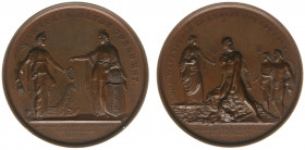 Historiepenningen - 1862 - Medal 'Doorgraving Holland op zijn Smalst (Aanleg Noordzeekanaal)' by M.C. de Vries (Dirks 882)- Obv. Amsterdam City Maiden...
