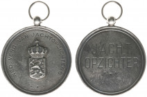 Historiepenningen - 1911 - 'Draagpenning Jachtopzichter' - Obv. Crowned Dutch coat of arms, inward legend NED. VERG. VAN JACHTOPZICHTERS / Rev. JACHT ...