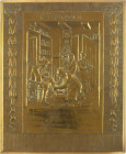 Historiepenningen - ND (1927) Uniface wall plaque 'De Chirurgijn' by J.C. Wienecke after Jan Luiken (JCW.254), surgeon at work within ornamental rim, ...