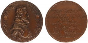 Historiepenningen - 1930 - Medal (old style) 'Simon Stevin' by J. Fonson - Obv. Bust right / Rev. Tekst - bronze 62 mm - XF