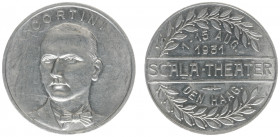 Historiepenningen - 1931 - Medal 'Cortini in Scala-Theater Den Haag' - Obv. Portrait half left / Rev. Text and branches - aluminium 34 mm - XF - NB Th...