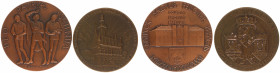 Historiepenningen - 1931 - Medal 'Restauratie van het Raadhuis te Veere' ('bouwpenning') by J.J. Etienne (KB.533, awarded to donors of the restoration...
