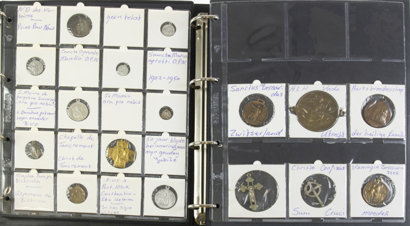 Two albums with appr. 164 religious medals 19th-20th century