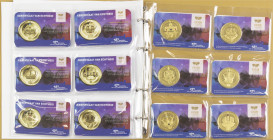 Collection 'Kroon collectie', 12 brass medals in Coincards in spec. album, issued by KNM