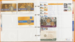 Collection various Dutch medals in coincards incl. Geluksdubbeltje, Dubbelkop Gulden & 2½ GuldenSail, Nijntje etc., also some Euro coincards