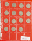 Dutch Provincial in albums - Small collection Austrian Netherlands: 1/4 Kronenthalers Maria Theresia 1756-1777 Antwerpen/Brussel type with 4 crowns (K...