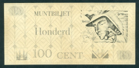 Netherlands - Miscellaneous - 100 Cent z.j. Mercuriuskop; vgl. ontwerp Luchtpostzegels no. 6-8 uit 1929 van Jac. Jongert - Dit gaat om Art Nouveau rec...