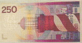 Netherlands - Miscellaneous - Frame with 250 Gulden 1985 Vuurtoren in ministeck