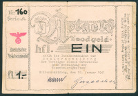 Netherlands - Noodgeld - Schiermonnikoog - 1 Gulden 10.1.1941 stencilled text with arms of Schiermonnikoog / blanco (T/J 119.01 / PL865.1 - NB. Plomp ...