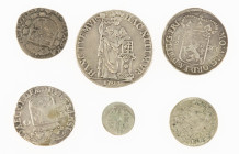 Dutch Provincial in boxes - Small box Dutch provincial coinage including 1/20 Philipsdaalder 1593 Brabant, ½ 3 Gulden 1696 Friesland, 3 Gulden 1794 Ut...