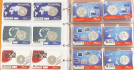 Euros - Collection euro coins in coincards a.w. Geluksdubbeltjes