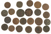 Dutch Provincial in boxes - Small box Dutch provincial copper coinage: Duiten/Oorden - Total 23 pcs.