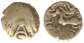 Celts - Gaul - North East Gaul / Treveri - AV Stater (2nd-1st century BC, 5.98 g) - Type 'à l’oeil' or Augenstater - Celticized head right with oval s...