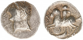 Celts - Eastern - Danube region / Uncertain tribe - AR Tetradrachm (c 3rd century BC, 11.82 g) - Imitation of Patraeus of Paeonia (335-315 BC) - Celti...