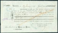 Netherlands Oversea - Nederlands-Indië - Second bill of exchange ('wisselbrief') for ƒ 50.000,00 issued in Batavia, January 30, 1879 N° 163, by the Du...