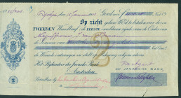 Netherlands Oversea - Nederlands-Indië - Second bill of exchange on sight ('tweede wisselbrief op zicht') for ƒ 400,00 issued in Djokja, January 15, 1...
