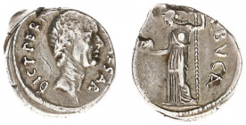 Julius Caesar (+44 BC) - As Dictator (49-44 BC) - AR Denarius (Rome February-March 44 BC, 3.88 g) - L. Aemilius Buca, moneyer - DICT PERPETVO CAESAR L...