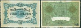 Netherlands Oversea - Nederlands-Indië - 10 Gulden 19 augustus 1913 with city arms of Batavia (P. 53b / PLNI18.2a5 RR / ON 201c) - black series UK 048...