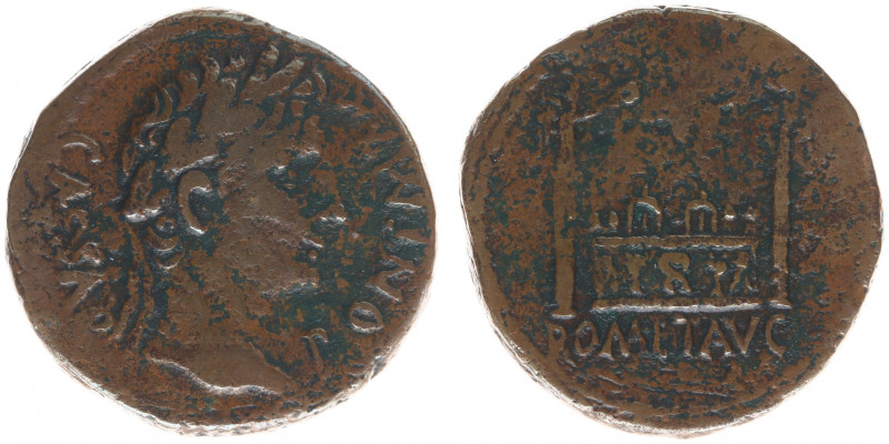Augustus (27 BC - 14 AD) - AE As (Lugdunum after 10 BC, 8.87 g) – CAESAR PONT MA...